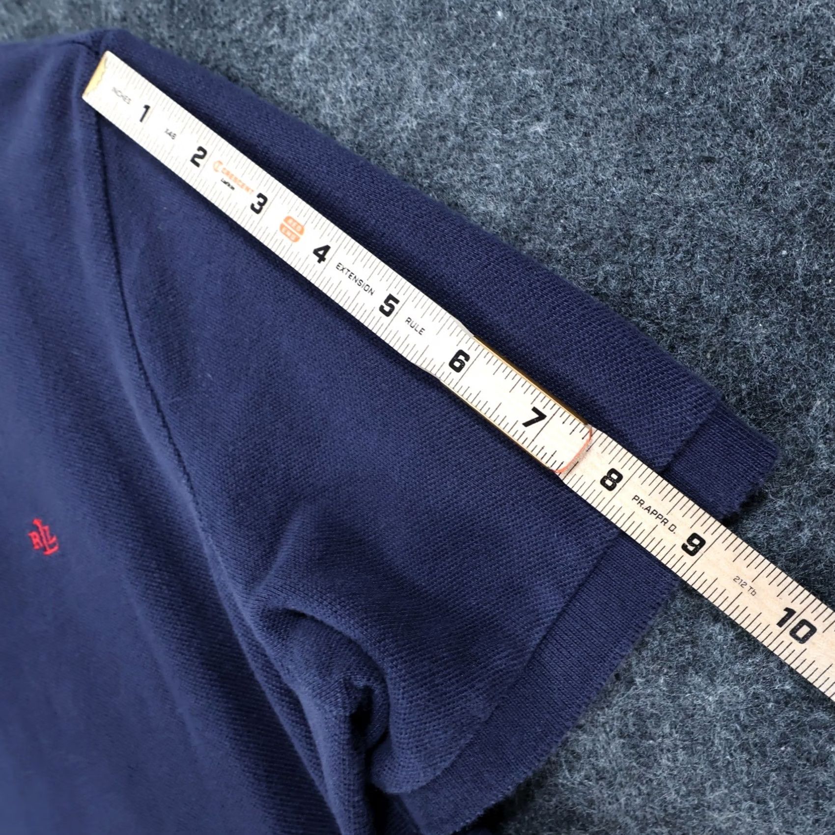 Ralph Lauren Lauren Ralph Lauren Polo Shirt Womens L Navy Blue Short Sleeve Pique Size L / US 10 / IT 46 - 4 Thumbnail