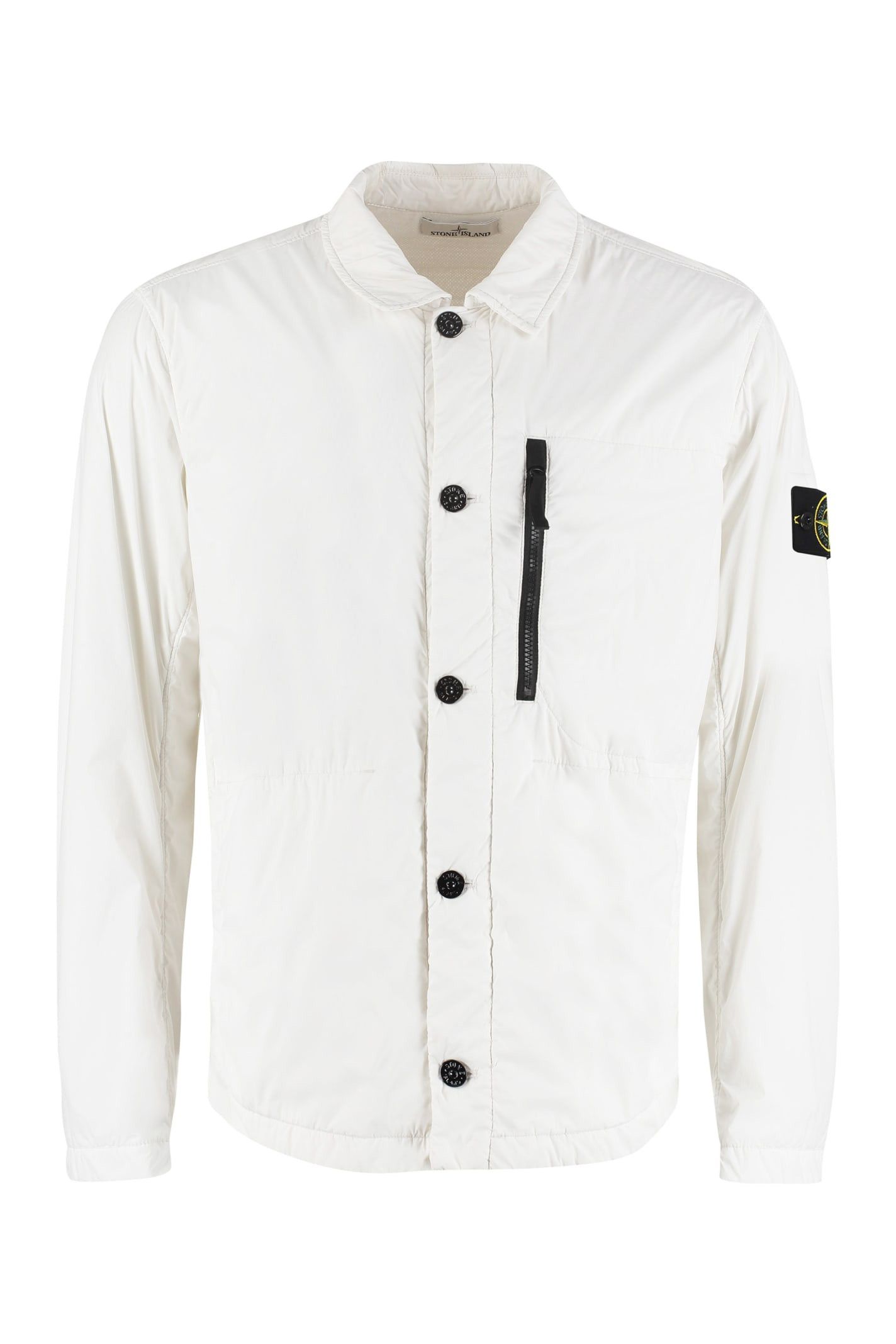 Stone Island o1mle0724 Logo Patch Button Up Jacket in White Size US L / EU 52-54 / 3 - 1 Preview