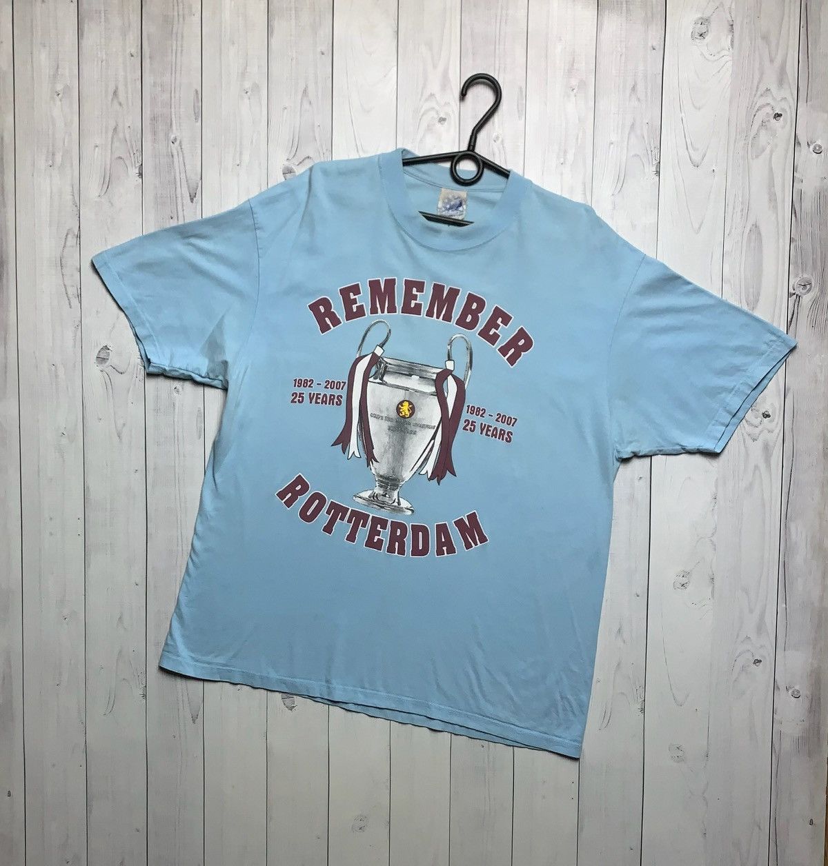 Vintage Vintage Aston villa soccer tee UEFA Champions Cup rare XL Size US XL / EU 56 / 4 - 1 Thumbnail