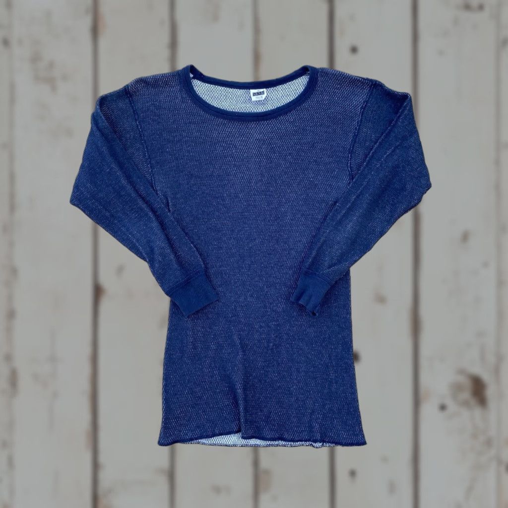 Vintage VINTAGE SKYR Long Sleeve Thermal Shirt L Cotton Heavyweight Blue Mens L Thermal Cotton Blue Size US L / EU 52-54 / 3 - 1 Thumbnail