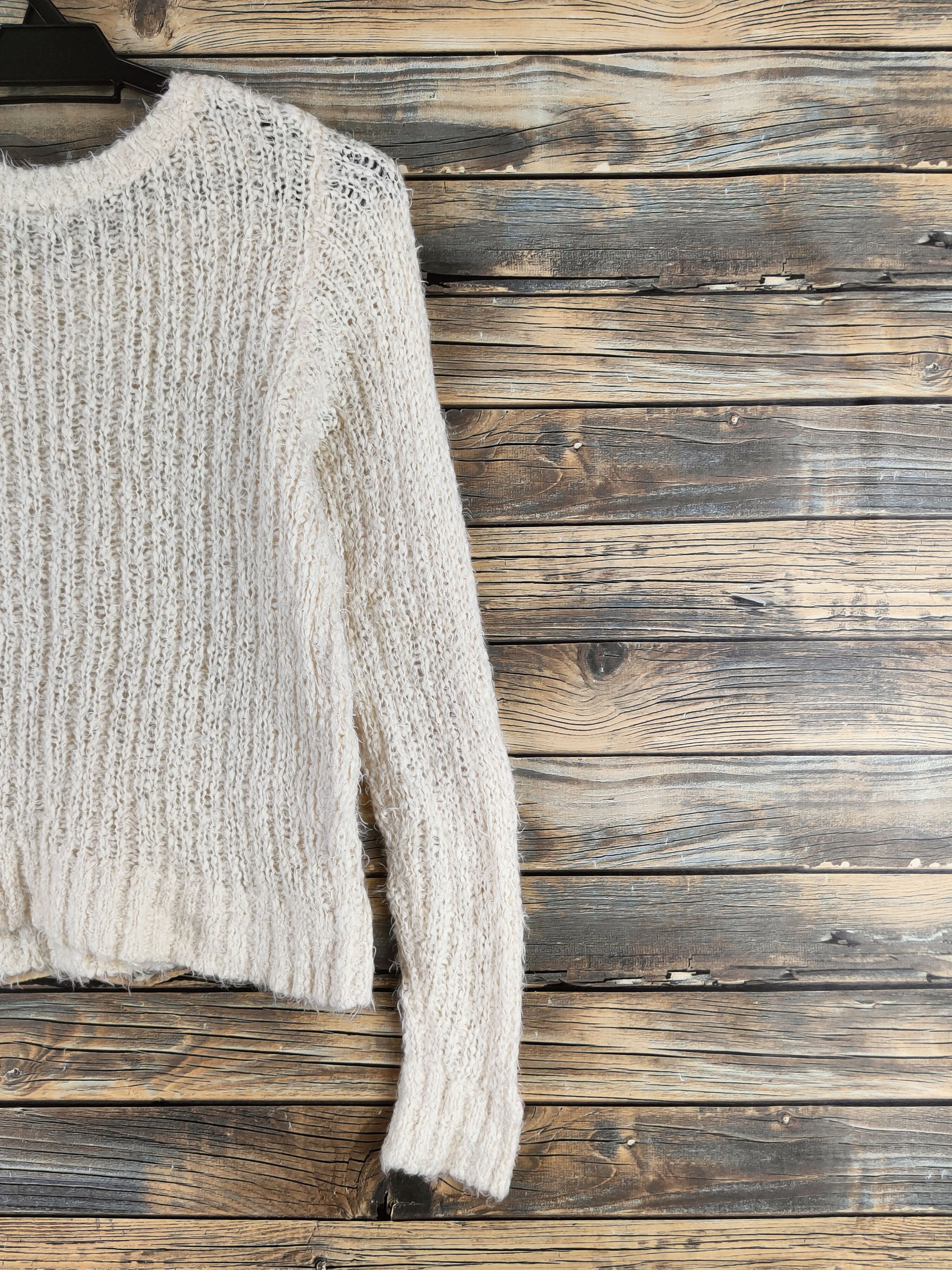 Japanese Brand DL Vis Cream Fur Mohair Knitwear #46-539 Size S / US 4 / IT 40 - 9 Thumbnail
