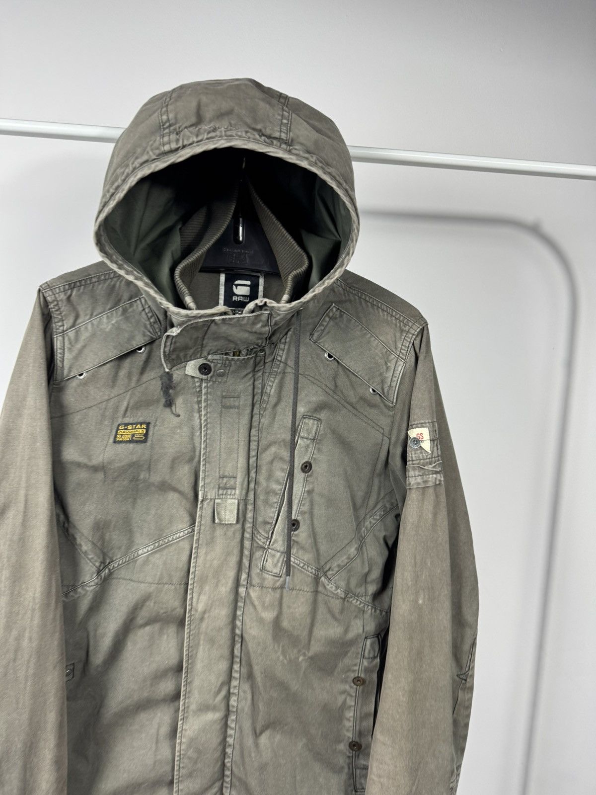 G-Star G Star RAW Military Field Jacket Distressed Hooded Utility M Size US M / EU 48-50 / 2 - 3 Thumbnail