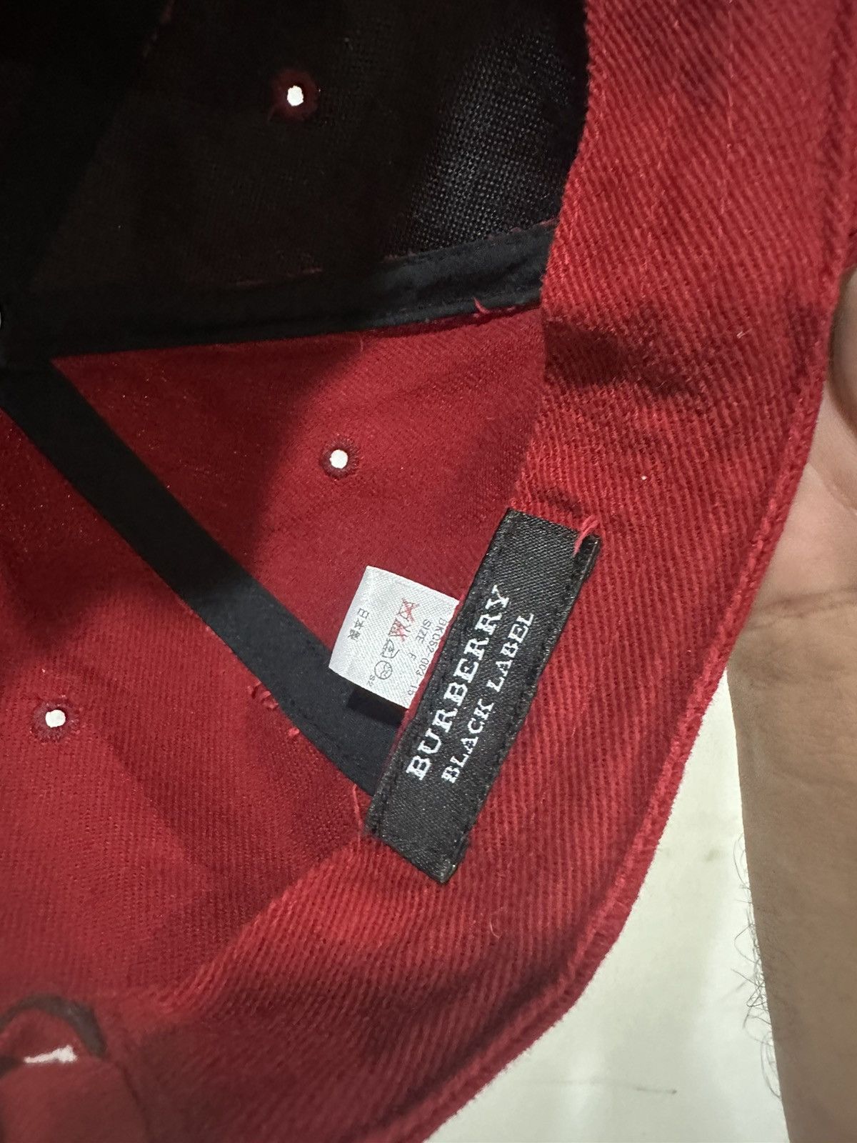 Burberry BIG LOGO Burberry Black Label Baseball Hat Size ONE SIZE - 8 Thumbnail