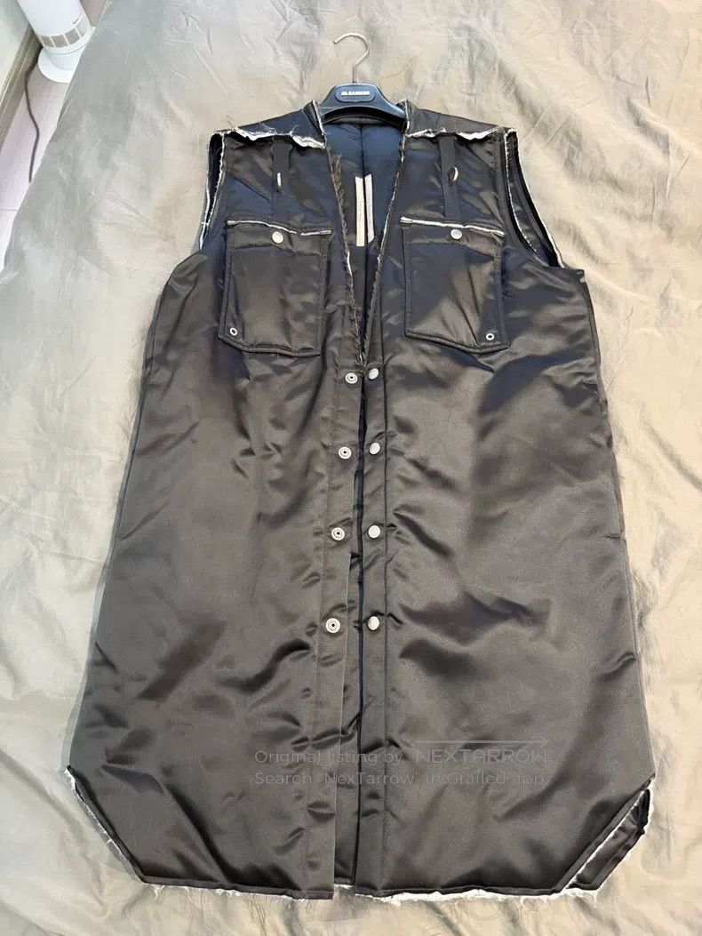 Rick Owens RICK OWENS Black Sleeveless Long Cotton Vest Size US M / EU 48-50 / 2 - 1 Thumbnail