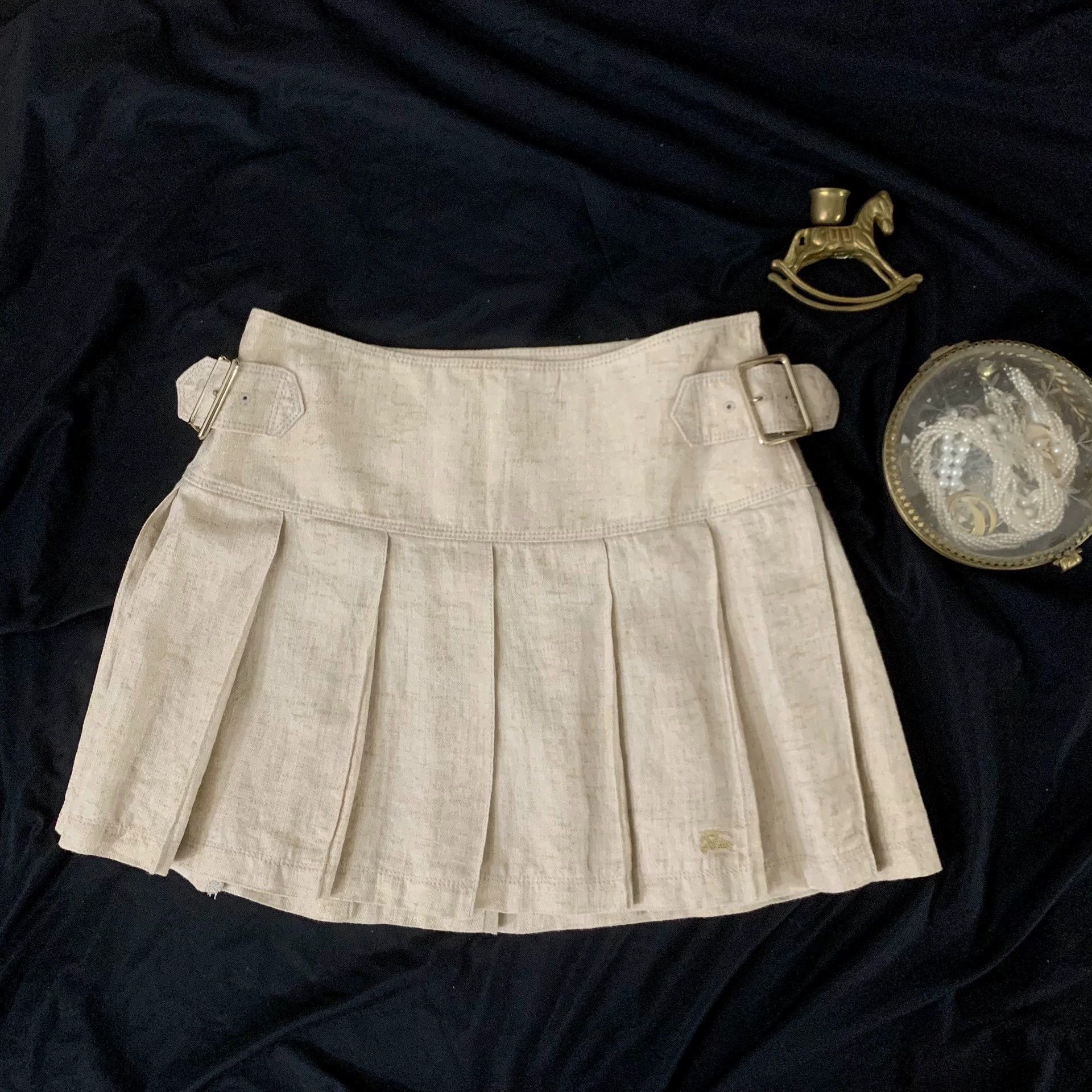 Burberry Burberry Pleated Mini Skirt with Logo - dmc Size US 28 / EU 44 - 1 Thumbnail