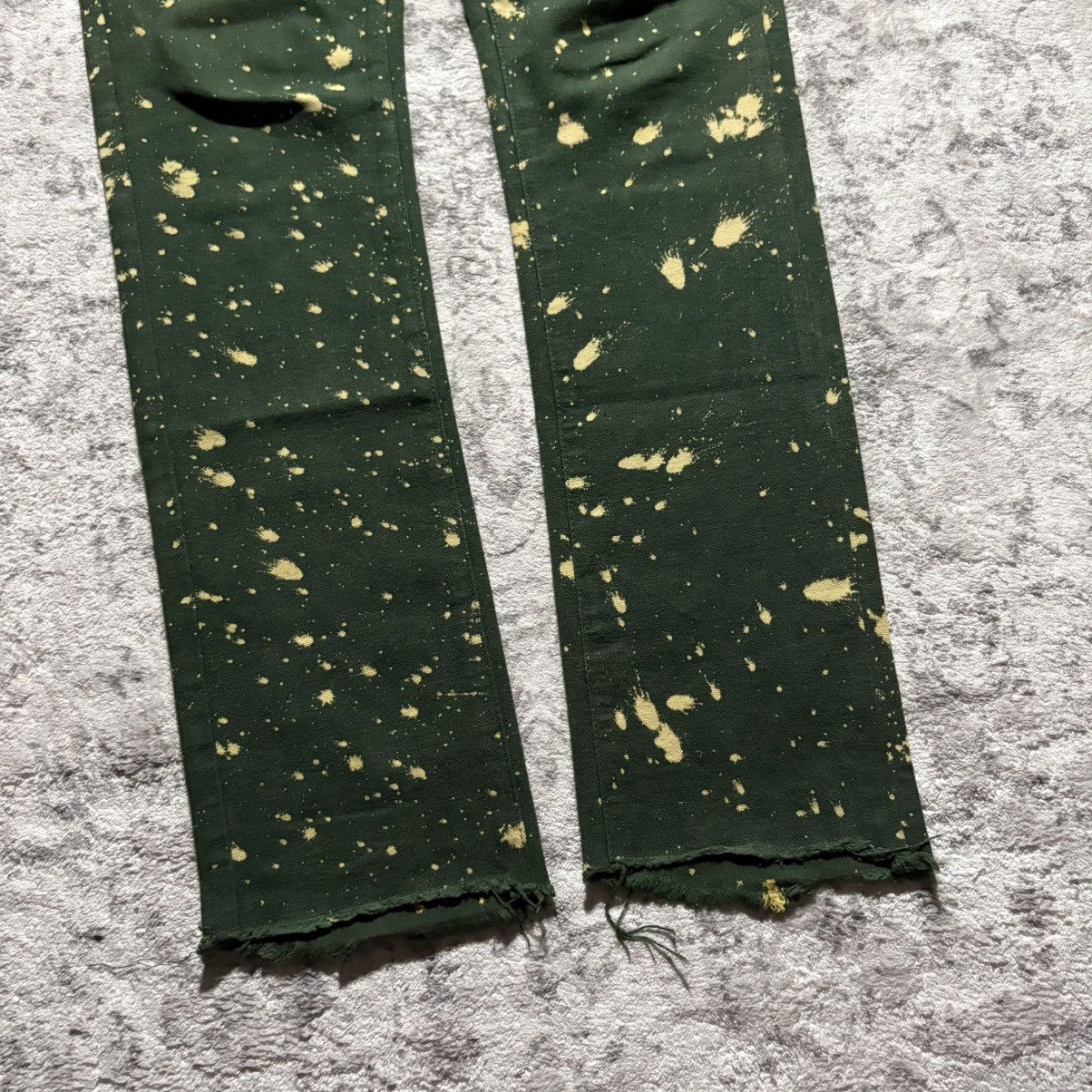 Raf Simons × Sterling Ruby Sterling Ruby x Raf Simons AW14 Bleached Green Denim Jeans Size US 30 / EU 46 - 2 Thumbnail