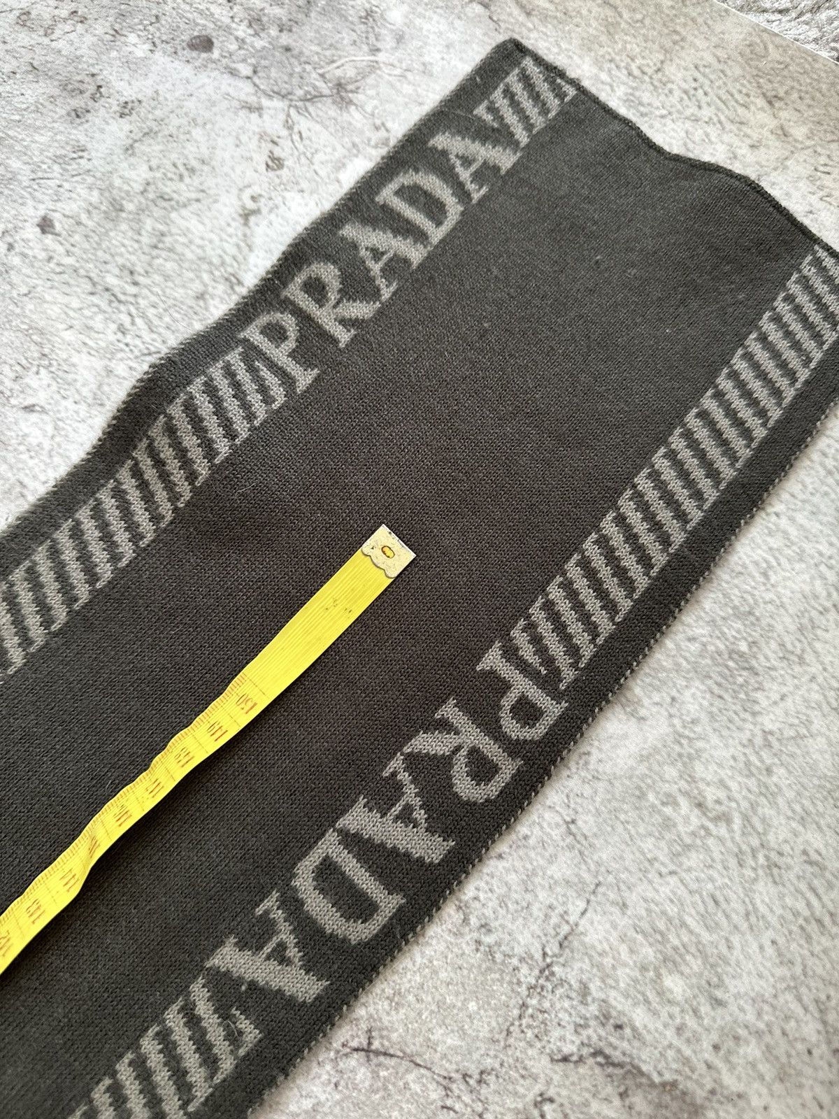 Prada Prada Logo Intarsia Two-Tone wool scarf Size ONE SIZE - 9 Thumbnail