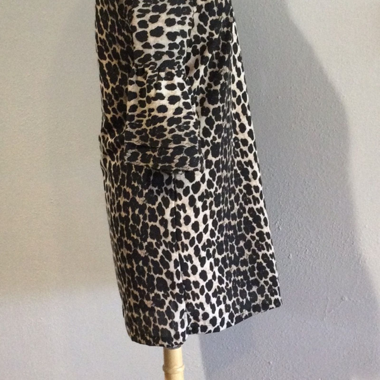 Other Belongsci Mini Shift Dress Leopard Print V-Neck Lined Medium Size M / US 6-8 / IT 42-44 - 6 Thumbnail