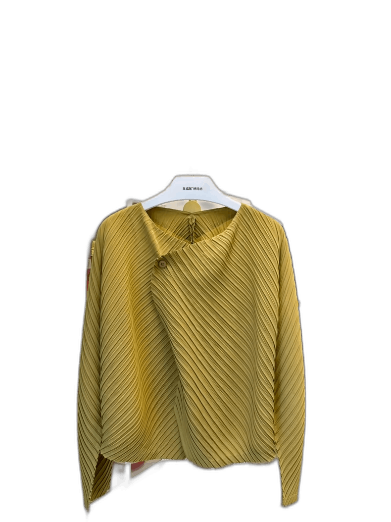 Issey Miyake Issey Miyake Pleated Golden Brown Jacket Size XL / US 12-14 / IT 48-50 - 1 Thumbnail