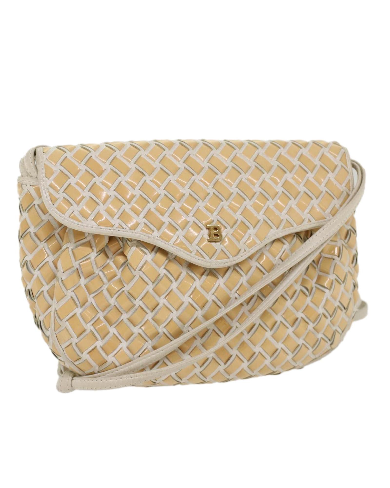 image of Bally Leather Shoulder Bag In Beige, Women's