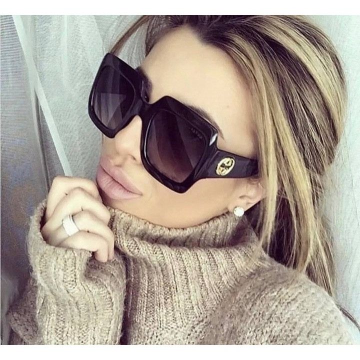 Gucci Gucci GG0053S 001 Sunglasses Black Square Frame, Grey Size ONE SIZE - 3 Thumbnail