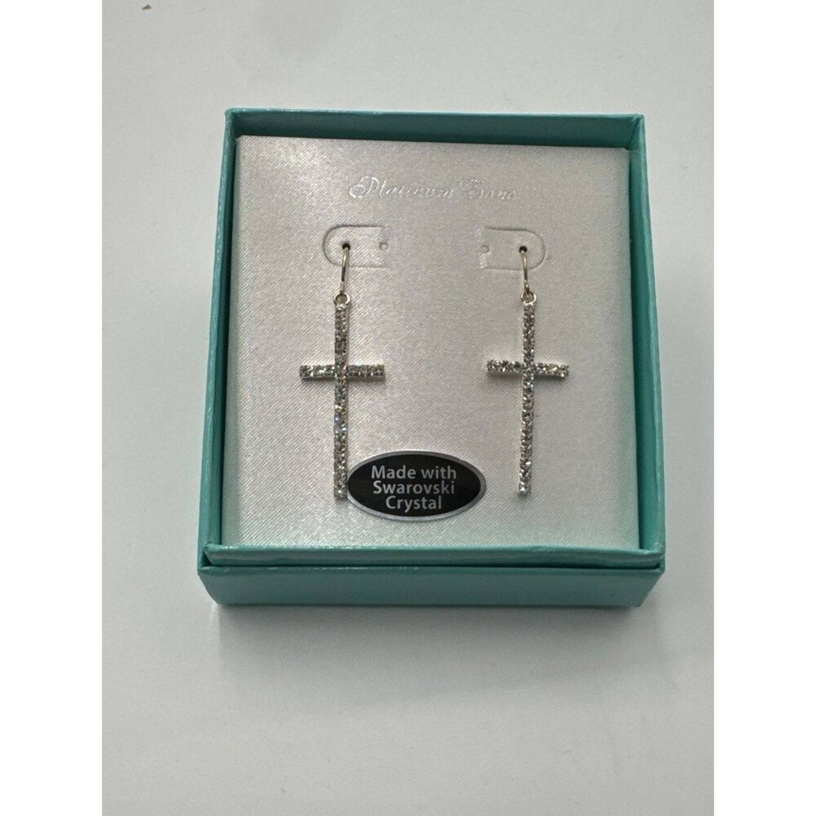 Swarovski Swarovski Crystal Cross Earrings Gift Box Size ONE SIZE - 1 Thumbnail