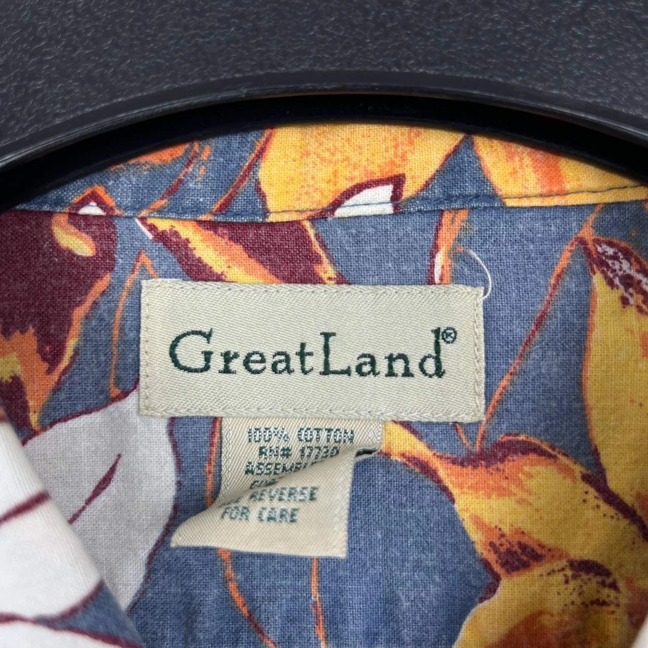 Greatland Apparel Great Land Shirt Men Hawaiian Floral Button Up Cotton L Size US L / EU 52-54 / 3 - 7 Thumbnail