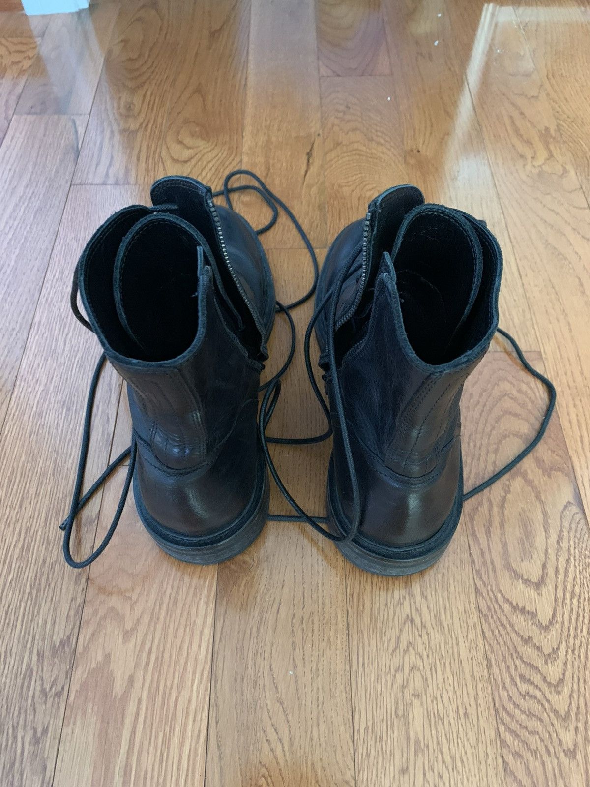Ann Demeulemeester Ann Demeulemeester Black Lace-up Combat Boots Size US 9 / EU 42 - 6 Thumbnail