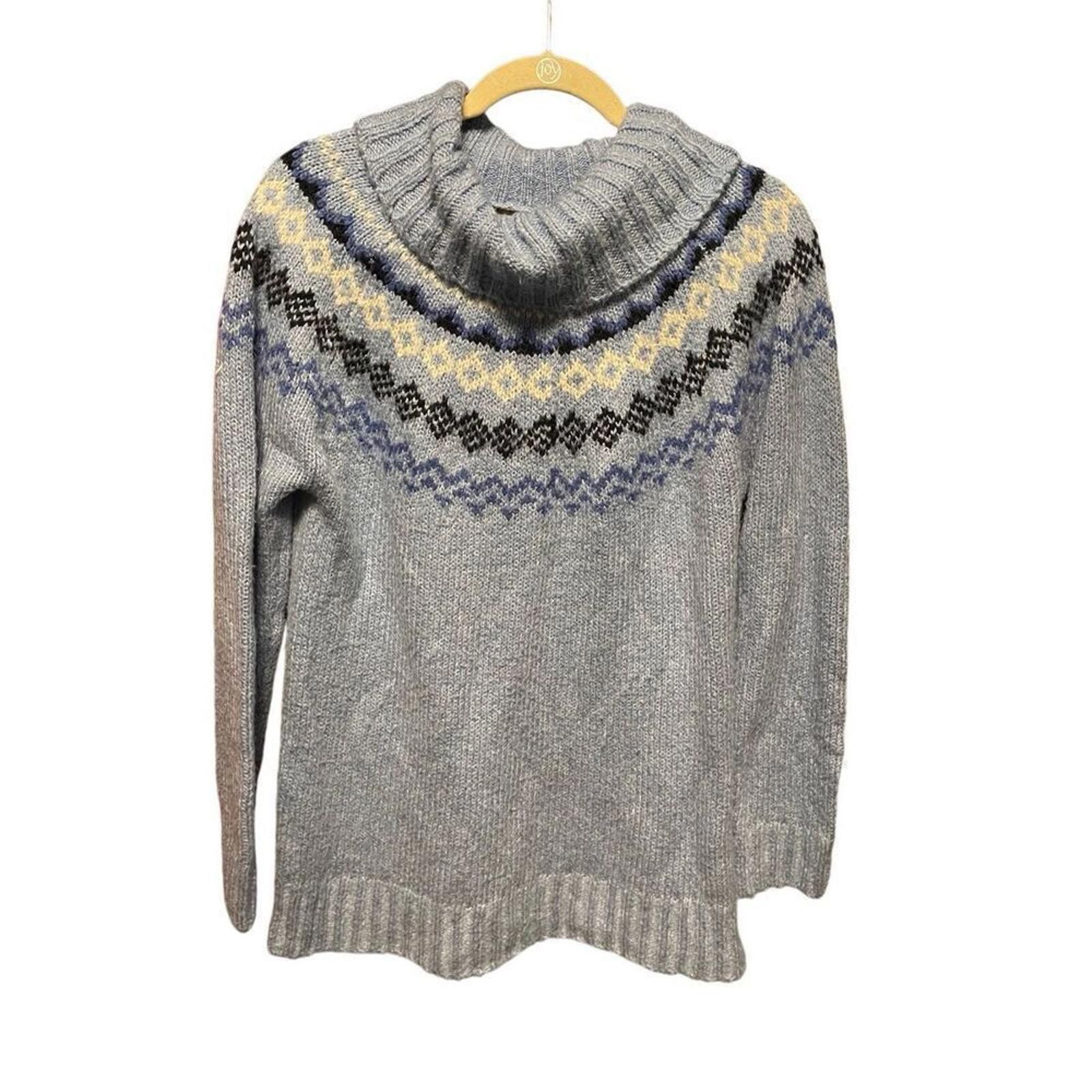 Designer Talbots Fair Isle turtleneck tunic sweater medium Size M / US 6-8 / IT 42-44 - 1 Thumbnail