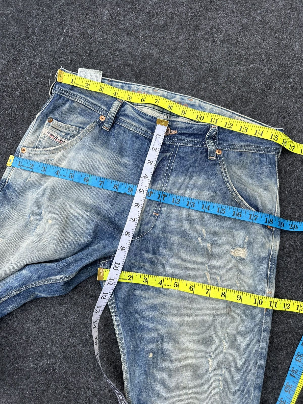 Beauty Beast × Diesel Diesel Italy Krooley Acid Design Regular Slim Denim D38 Size US 30 / EU 46 - 5 Thumbnail