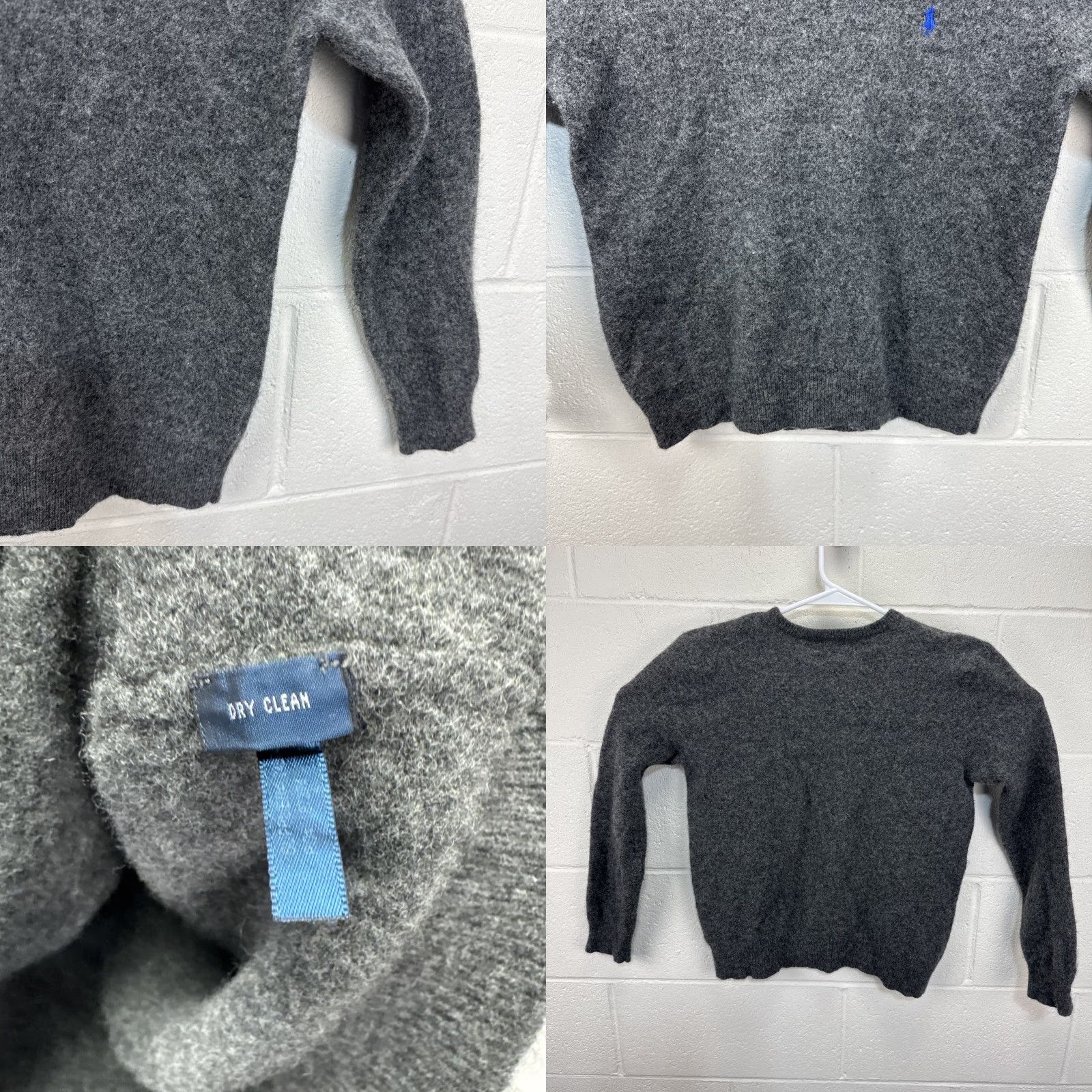 Polo Ralph Lauren VINTAGE Polo Ralph Lauren Sweater Womens Large Grey 100% Lambswool V Neck Pullover Embroidered Logo Minimalist Classic Outdoor 90s Sports Preppy Size L / US 10 / IT 46 - 8 Thumbnail