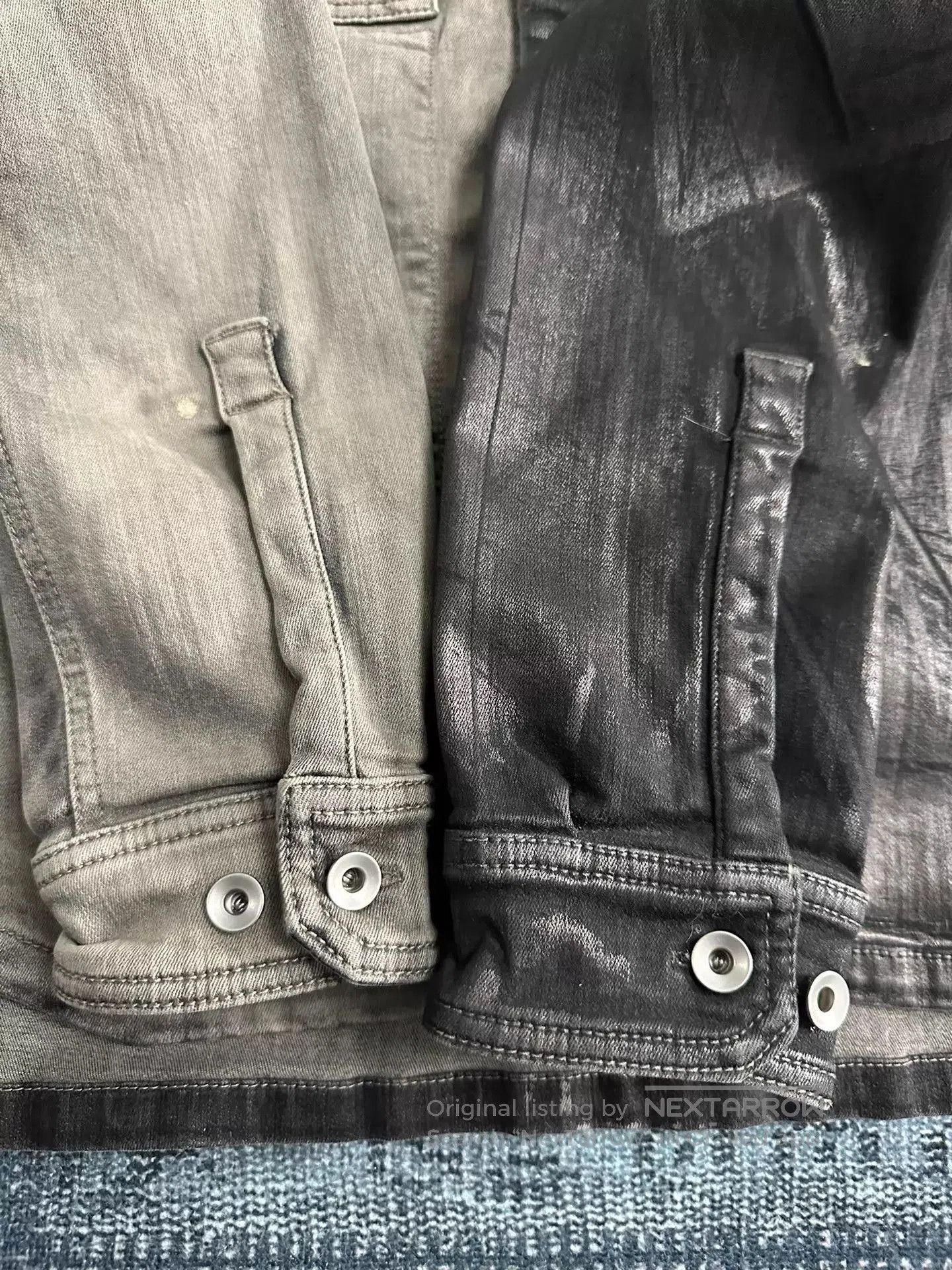 Rick Owens Multi Color Distressed Denim Jacket. Size US M / EU 48-50 / 2 - 3 Thumbnail