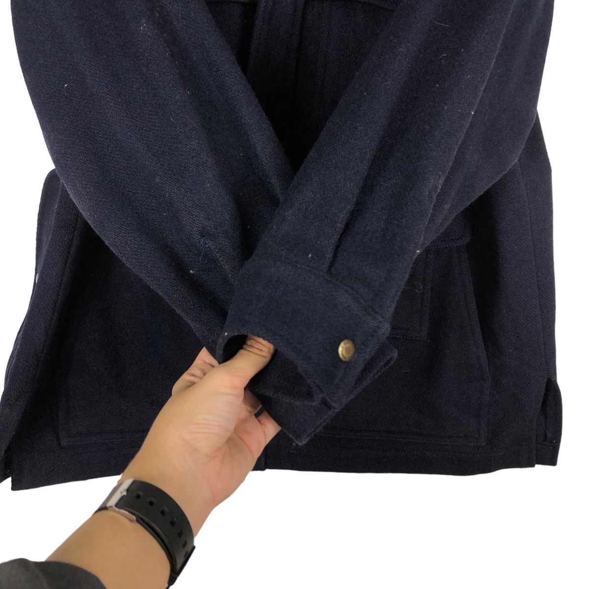 Japanese Brand 🔥Vintage Wool Work Biker Jacket Japan Made Issey Miyake Size US M / EU 48-50 / 2 - 15 Thumbnail