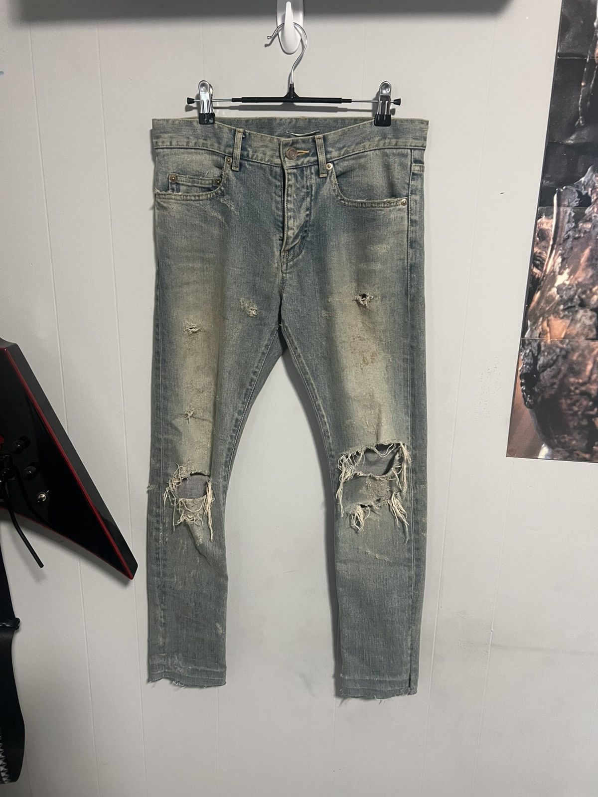 Hedi Slimane × Saint Laurent Paris saint laurent crash denim w28