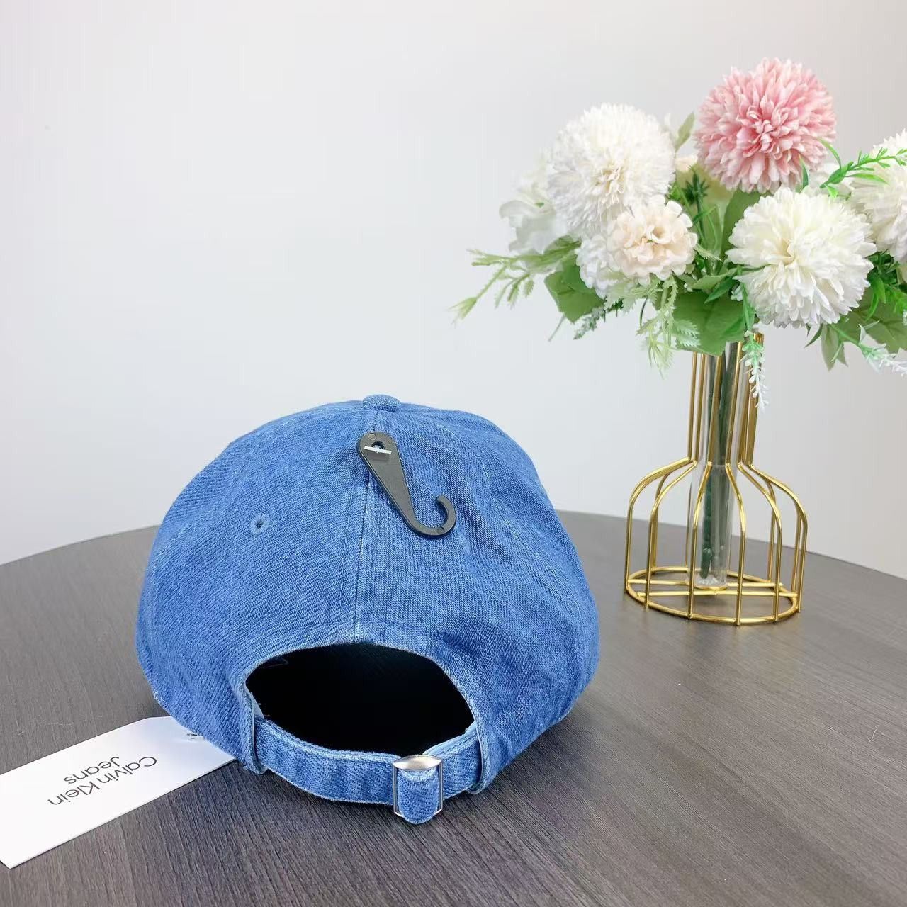 Calvin Klein Calvin Klein Washed Denim Embroidered Logo Baseball CapBlue Size ONE SIZE - 2 Thumbnail