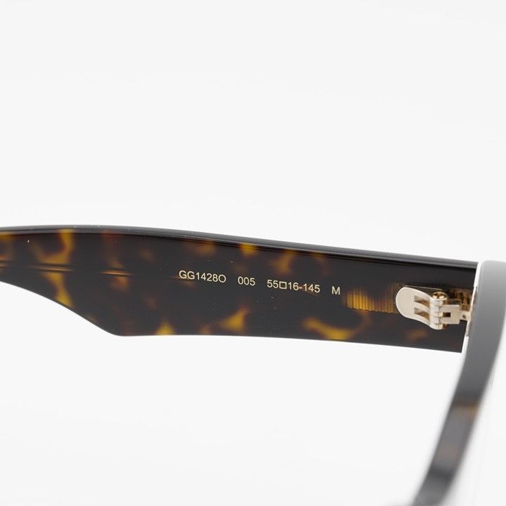 Gucci Gucci GG1428O 005 Square Eyeglasses - Havana 55mm Size ONE SIZE - 8 Thumbnail
