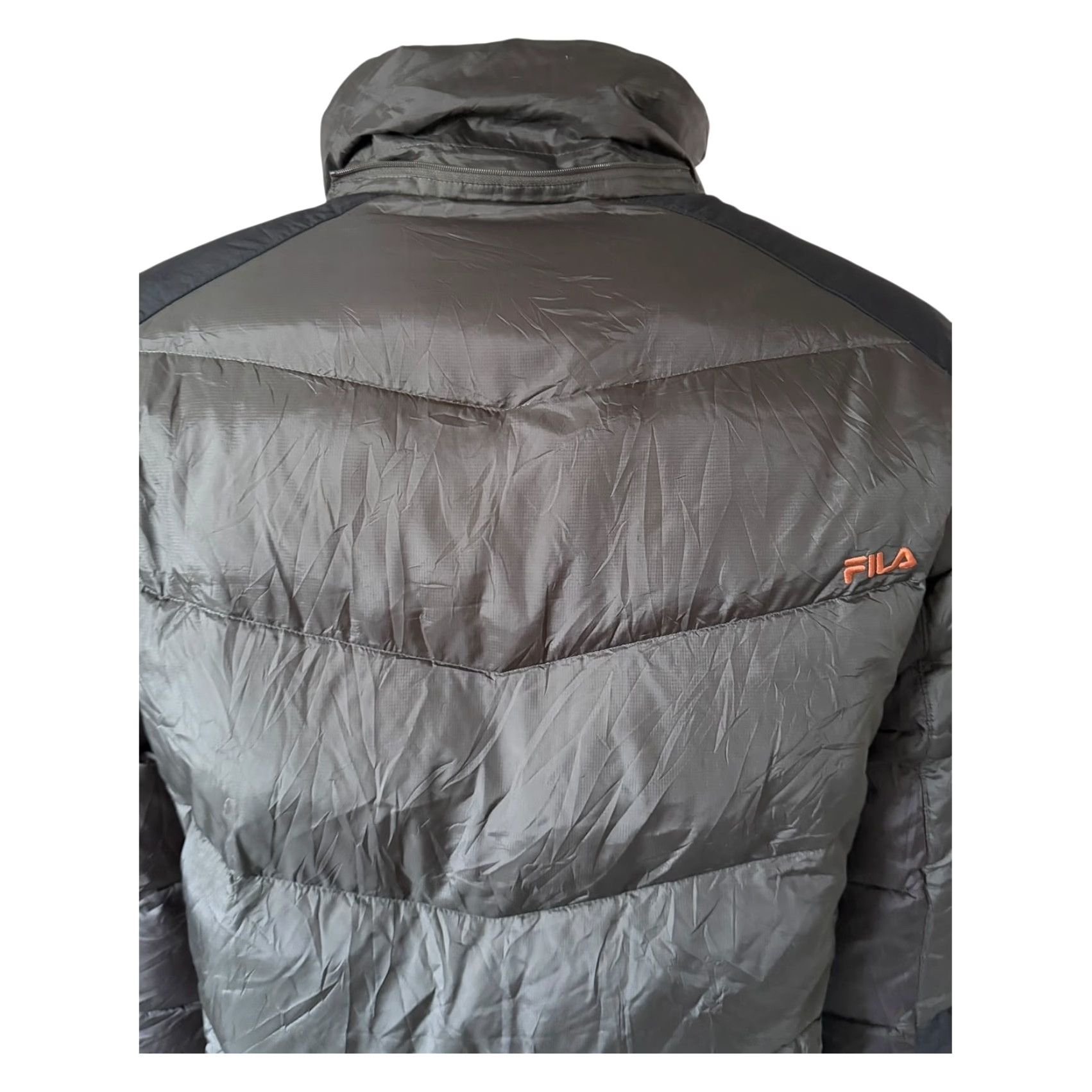 Fila Fila Puffer Jacket Mens Medium Orange Zip Detailing Winter Insulated Coat Size US M / EU 48-50 / 2 - 6 Thumbnail