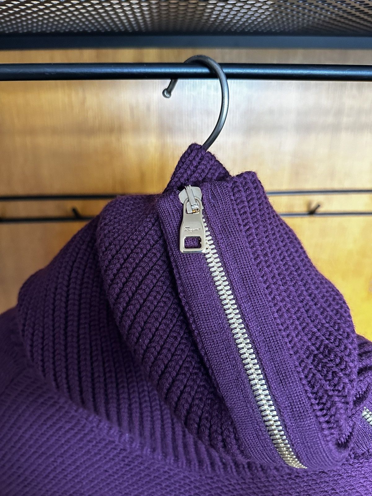 Salvatore Ferragamo FERRAGAMO PURPLE KNIT SWEATER Size L / US 10 / IT 46 - 3 Thumbnail