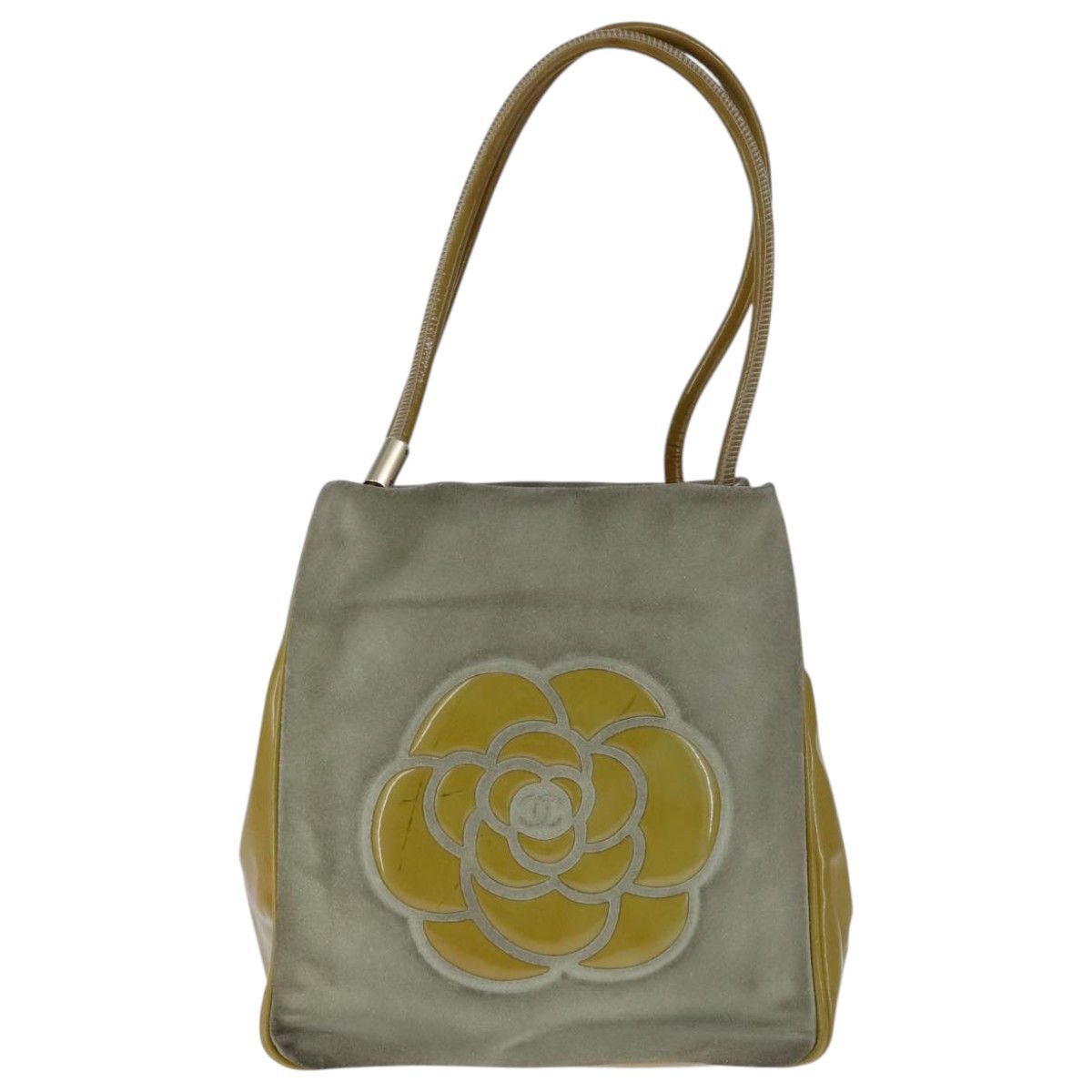 Chanel Camélia Grey Suede Shoulder Bag (Pre-Owned) Size ONE SIZE - 1 Thumbnail