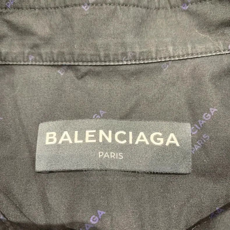 Balenciaga Balenciaga Black Logo Print Shirt Jacket. Size US M / EU 48-50 / 2 - 4 Thumbnail