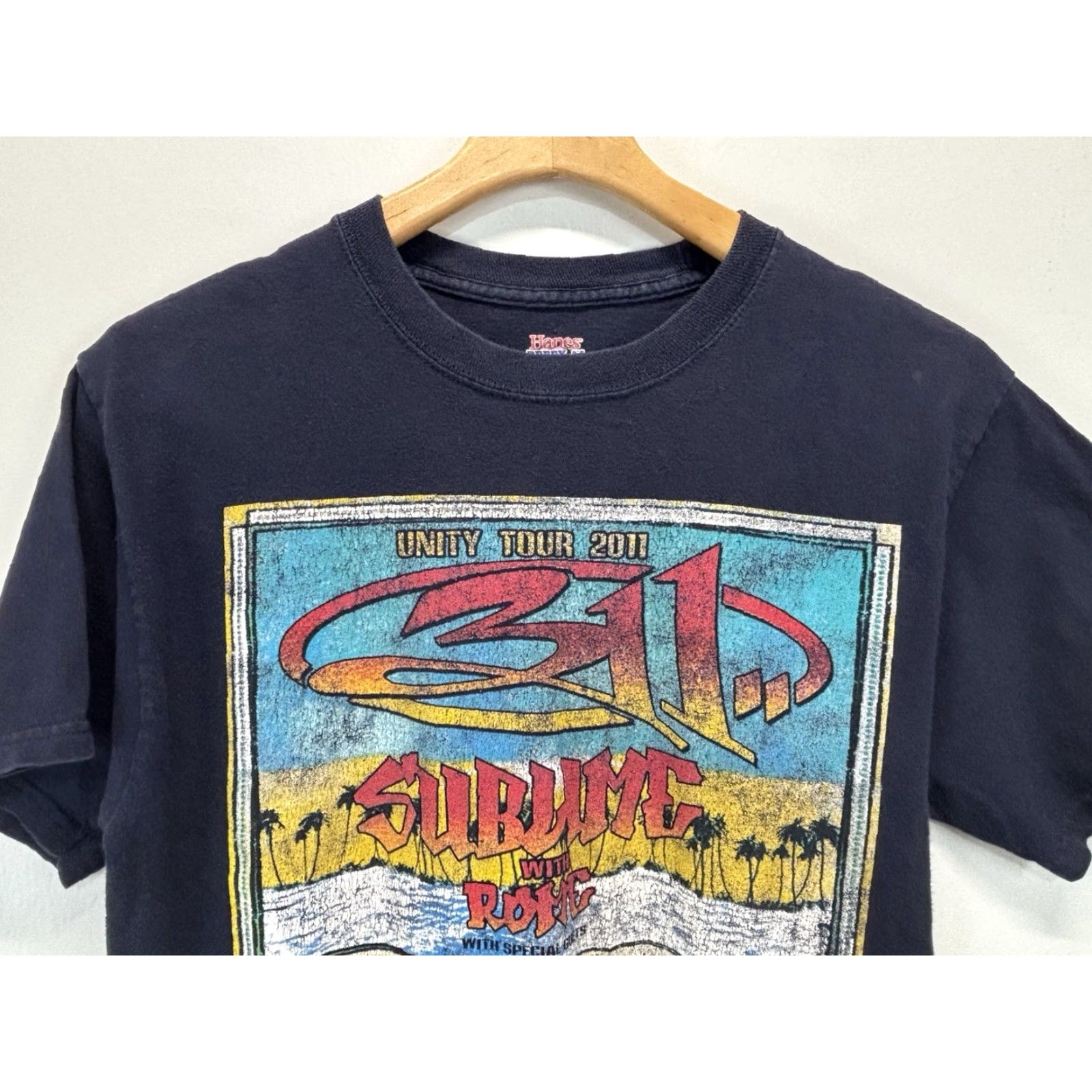 Hanes VINTAGE Hanes Sublime With Rome Concert T-Shirt Men’s Medium Blue Band 2011 Crew Neck Graphic Print Size US M / EU 48-50 / 2 - 3 Thumbnail