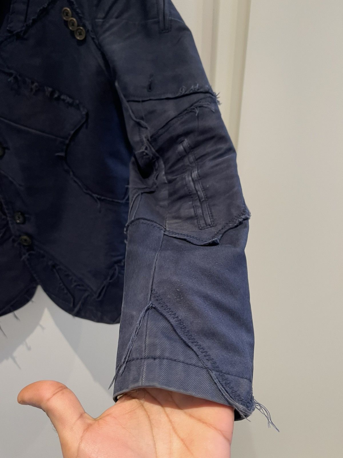 Kolor Kolor SS11 Navy Raw Edges Reconstructed Blazer Size US S / EU 44-46 / 1 - 10 Thumbnail