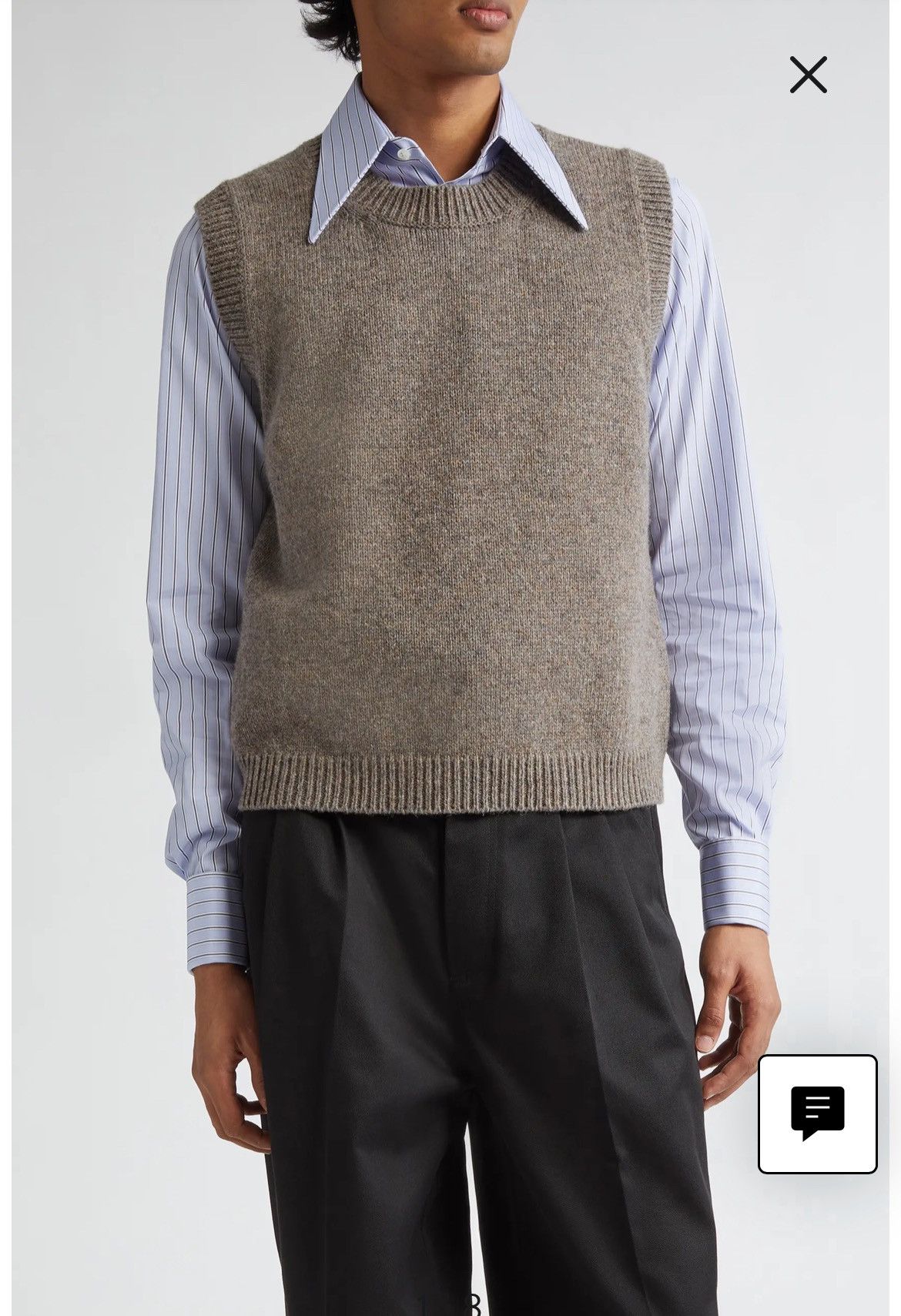 Maison Margiela NEW L Marled Wool Crewneck Sweater Vest Knit Soft Size US L / EU 52-54 / 3 - 1 Thumbnail