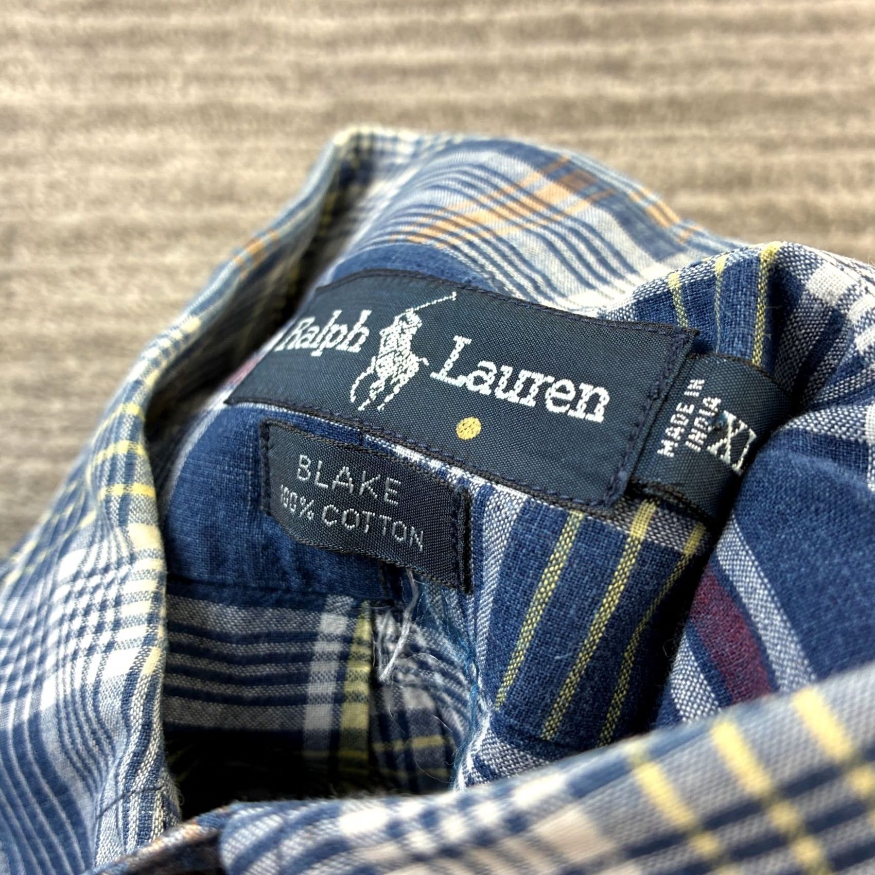 Ralph Lauren VINTAGE Ralph Lauren Shirt XL Blue Plaid Button-Up Polo Pony Mens Short Sleeve Casual Travel Size US XL / EU 56 / 4 - 7 Thumbnail