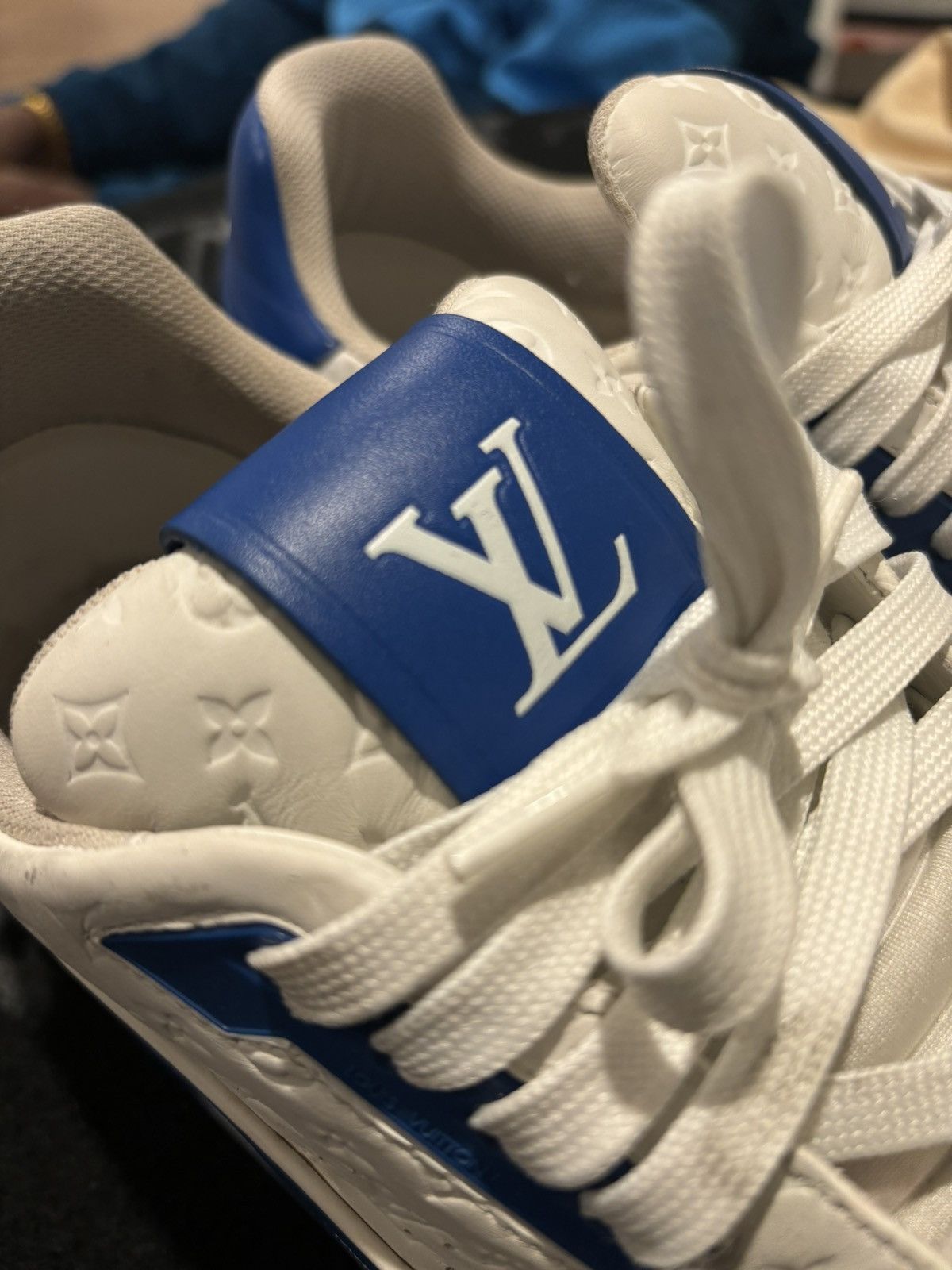 Louis Vuitton Louis Vuitton Trainer Sneaker Blue VL0272 mini monogram#54 Size US 11 / EU 44 - 6 Thumbnail