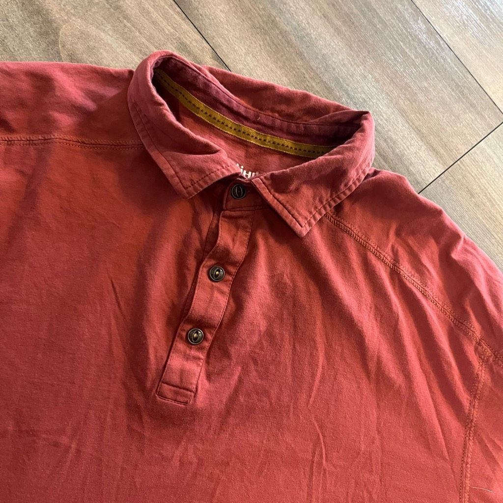 Kuhl Kuhl WildFibre Rust Colored Athletic Buttonup Shirt Men 2XL Size US XXL / EU 58 / 5 - 2 Thumbnail