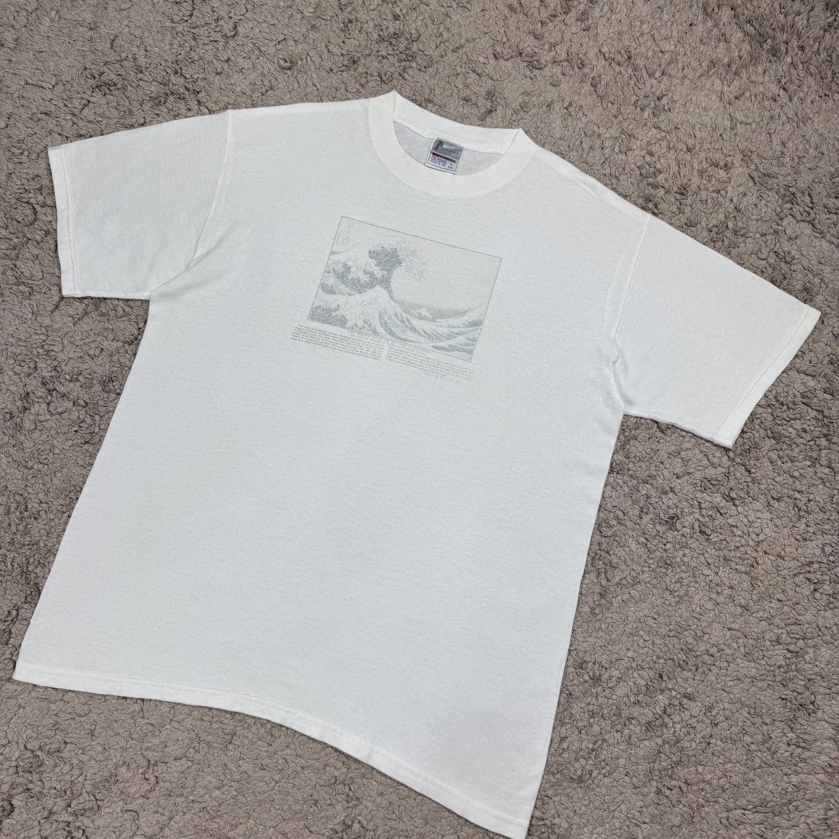 Vintage Vintage Art Katsushika Hokusai Wave off Kanagawa T-shirt Size US L / EU 52-54 / 3 - 4 Thumbnail