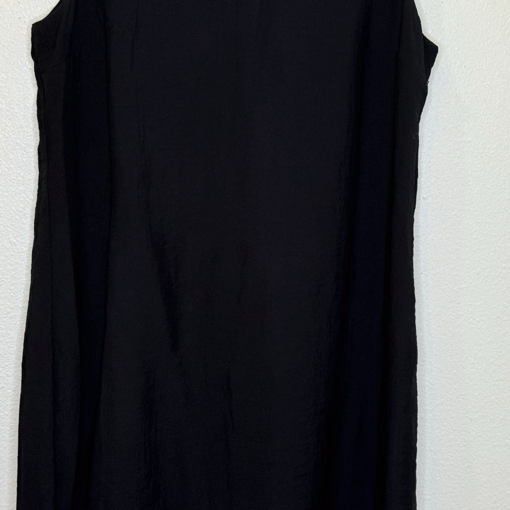 Coldwater Creek VINTAGE? Coldwater Creek Shift Dress Womens 18 Black Sleeveless V-Neck Lined Side Zip Knee Length Chiffon Plus Size Women Dress Size XXL / US 16-18 / IT 52-54 - 3 Thumbnail