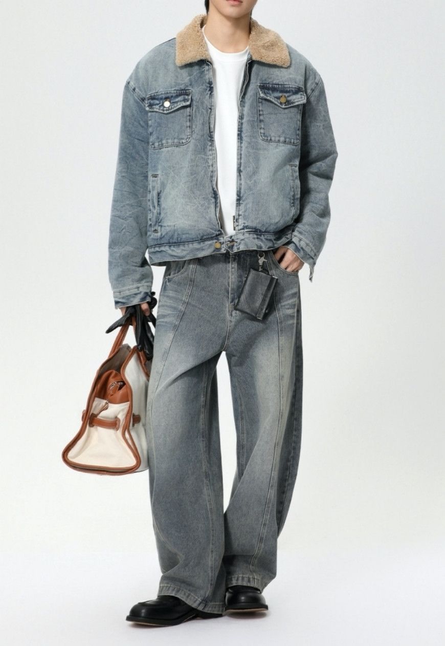 Other Men’s Faux lambswool warm denim jacket Size US M / EU 48-50 / 2 - 8 Thumbnail