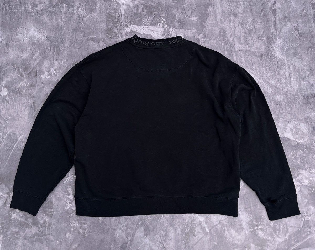 Acne Studios × Designer 🔥ACNE STUDIOS FLOGHO LOGO NECK DISTRESSED SWEATSHIRT Size US M / EU 48-50 / 2 - 2 Thumbnail