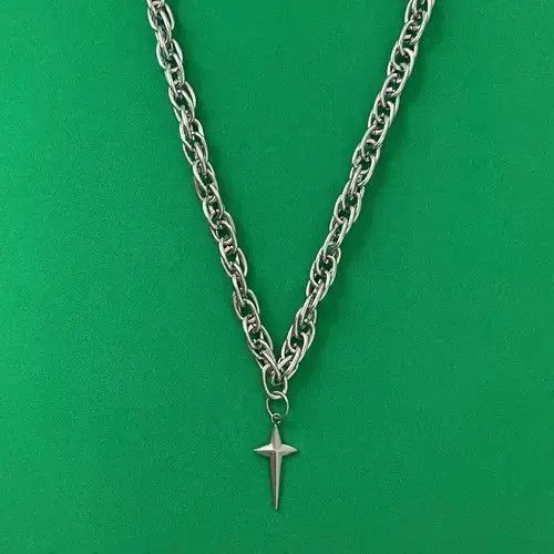 Jewelry Titanium Steel Cross Pendant Necklace for Men Women Size ONE SIZE - 1 Thumbnail