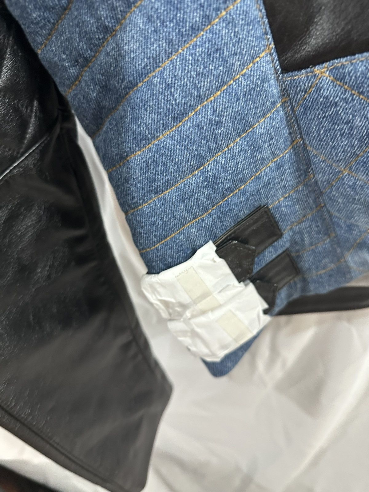 Philipp Plein Philipp Plein Leather x Denim Jacket Size US L / EU 52-54 / 3 - 12 Thumbnail