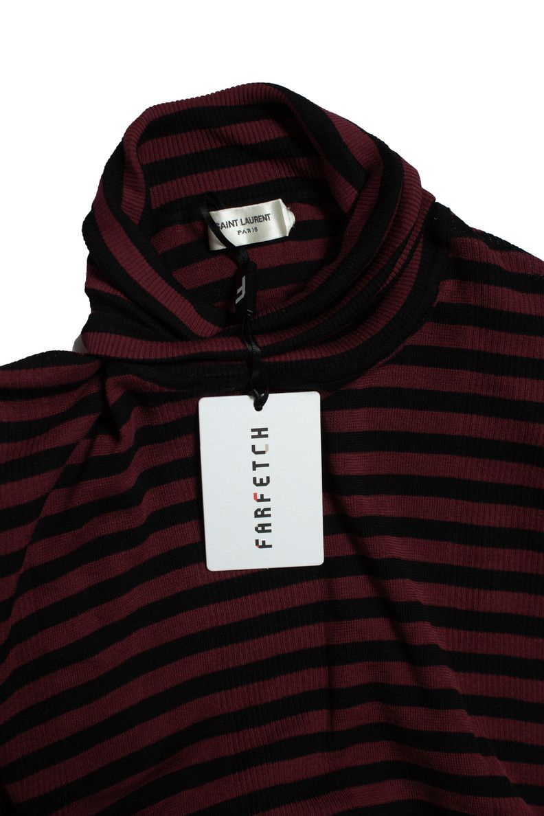 Saint Laurent Paris Saint Laurent, Striped Pullover in black and burgundy Size US XL / EU 56 / 4 - 5 Thumbnail
