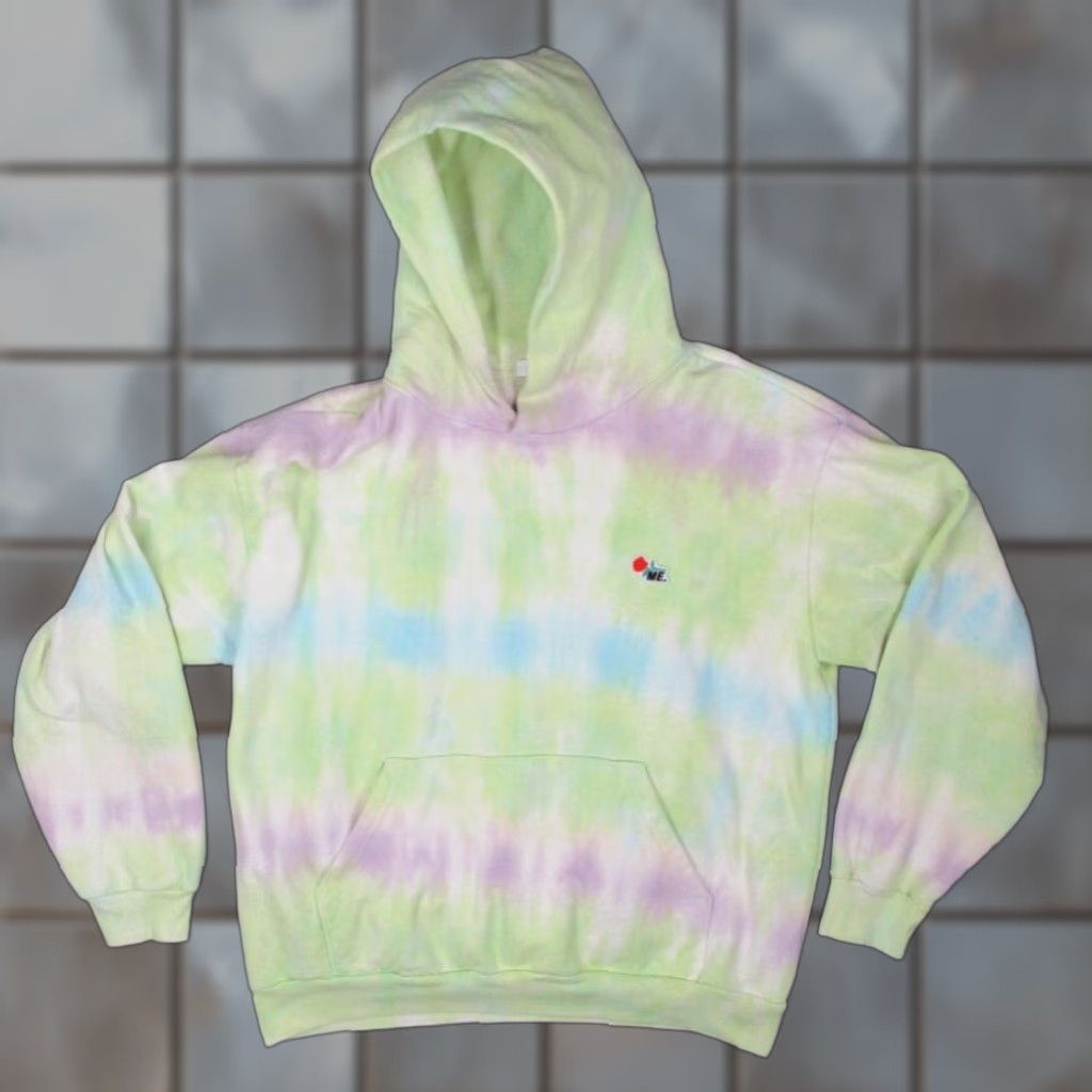 Vintage Melody Ehsani Women's Green Tie Dye Heavyweight Pullover Hoodie Large Long Sleeve 100% Cotton Size L / US 10 / IT 46 - 1 Thumbnail