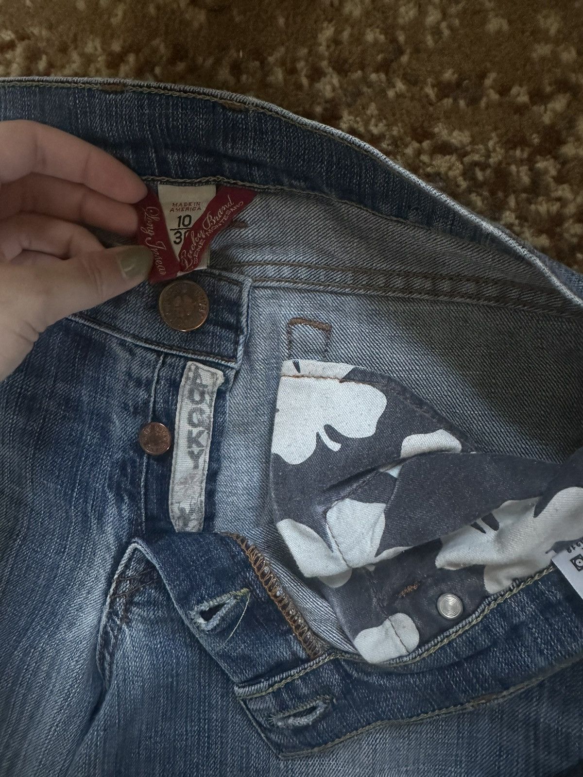Lucky Brand RARE vintage lucky brand low rise flared leg jeans Size 32" / US 10 / IT 46 - 6 Thumbnail