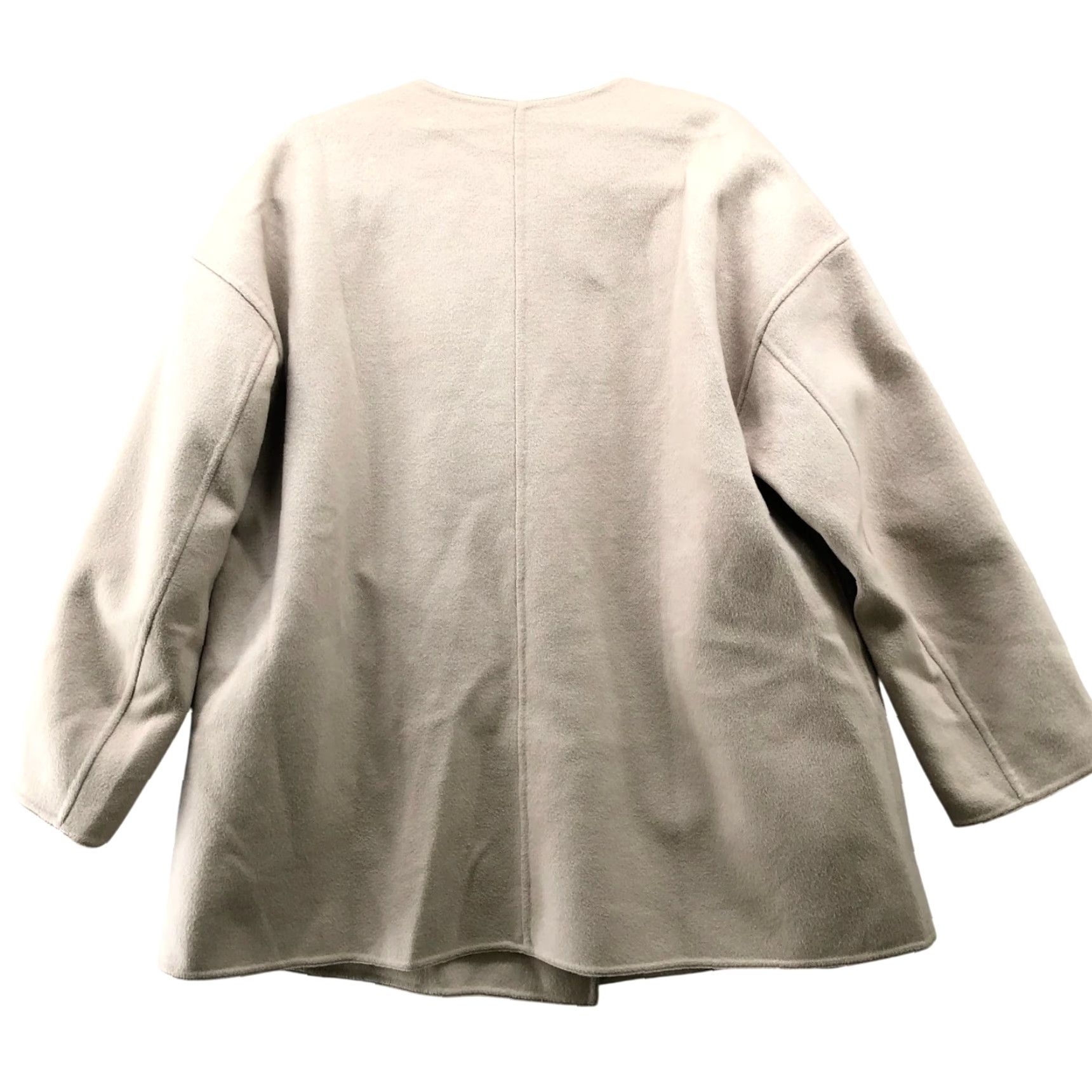Uniqlo VINTAGE? Uniqlo Coat, Oversized Short Coat, Womens M, Beige, Wool Blend, Button, Fall Winter, Classic, Overcoat, Wool, Regular Size 32" / US 10 / IT 46 - 2 Thumbnail