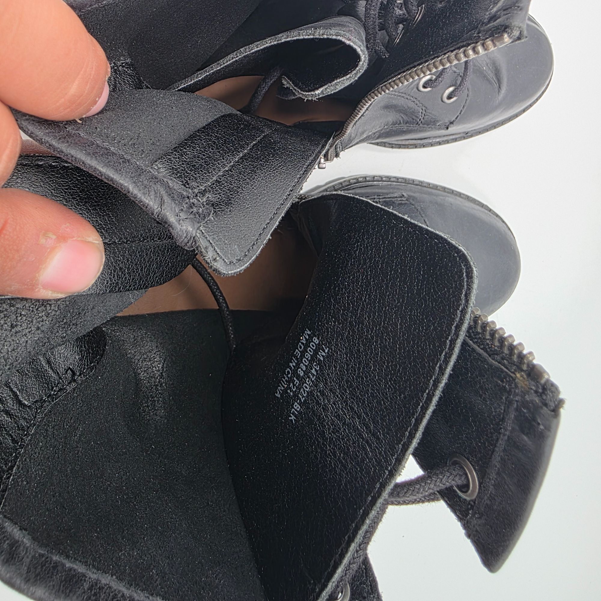 Frye Frye Foster Lace Up Combat Boots Womens Size 7 Black Party G Size US 7 / IT 37 - 6 Thumbnail