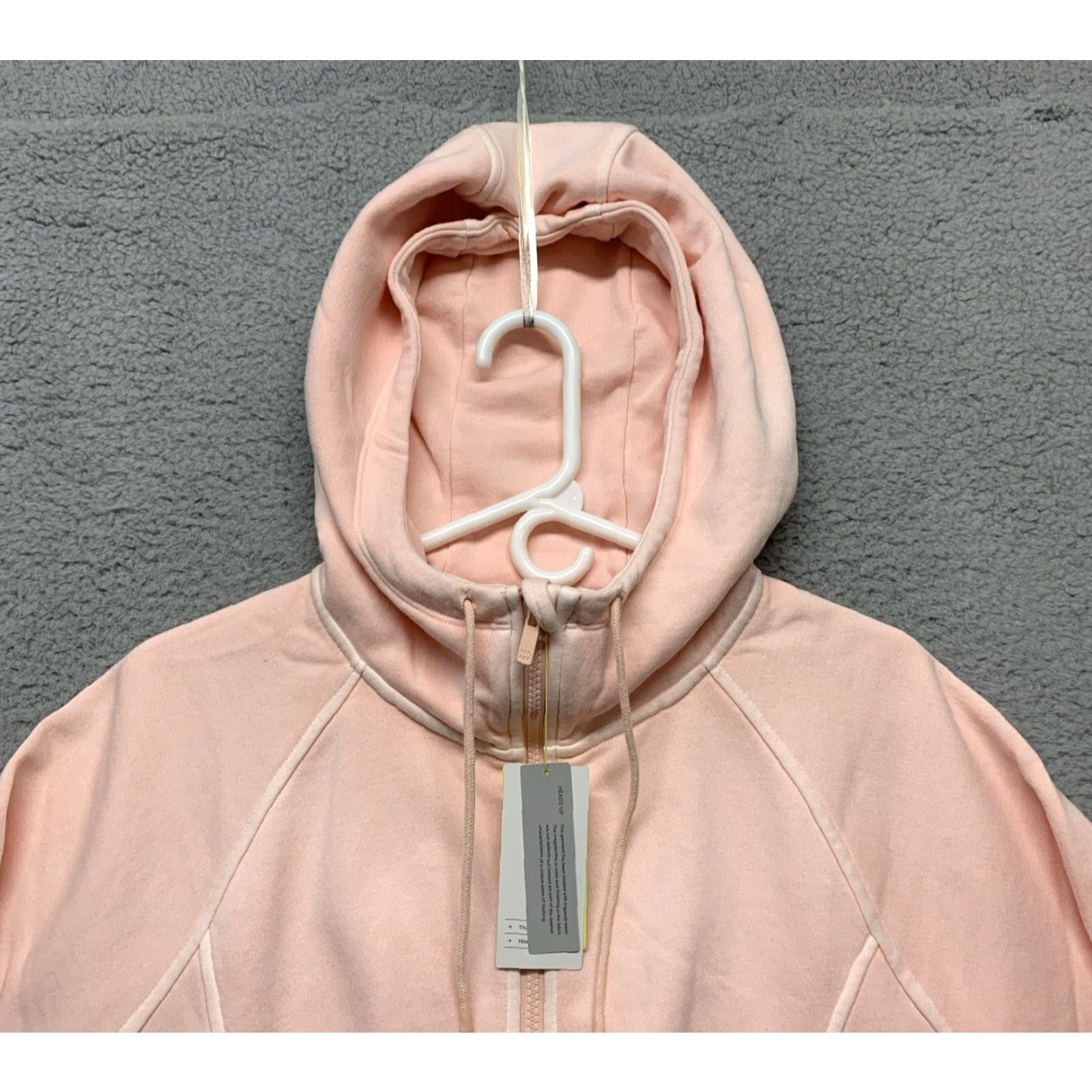 Vintage All In Motion Jacket Hooded Full Zip Peachy Pink XL Women’s Fleece 2-Pockets Activewear Running Track Lightweight Short Sleeve: N/A Size XL / US 12-14 / IT 48-50 - 5 Thumbnail