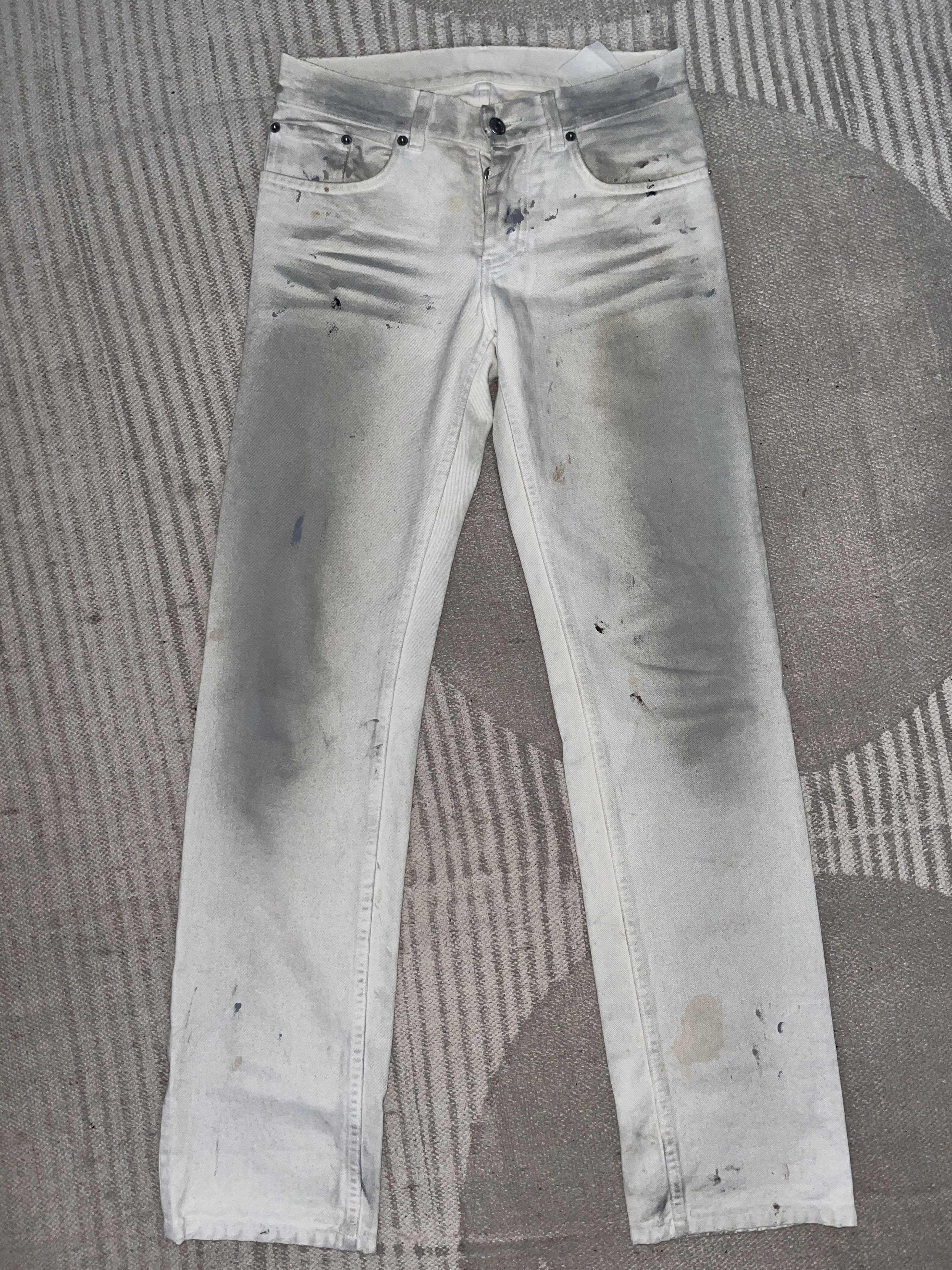 Helmut Lang SS03 white painter denim jeans | Grailed