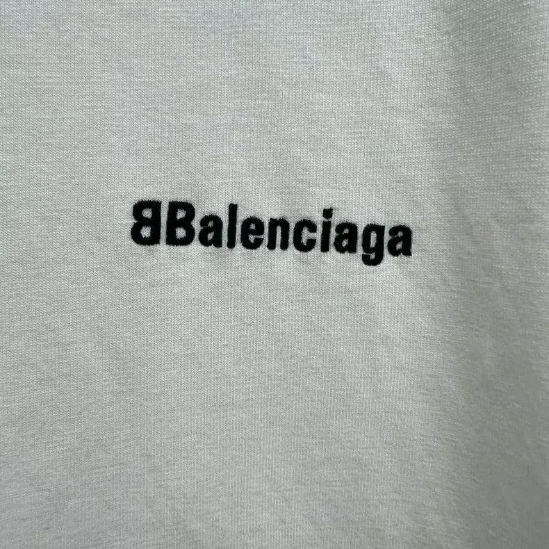 Balenciaga Balenciaga Double B Embroidered White Short Sleeve Size US M / EU 48-50 / 2 - 3 Thumbnail